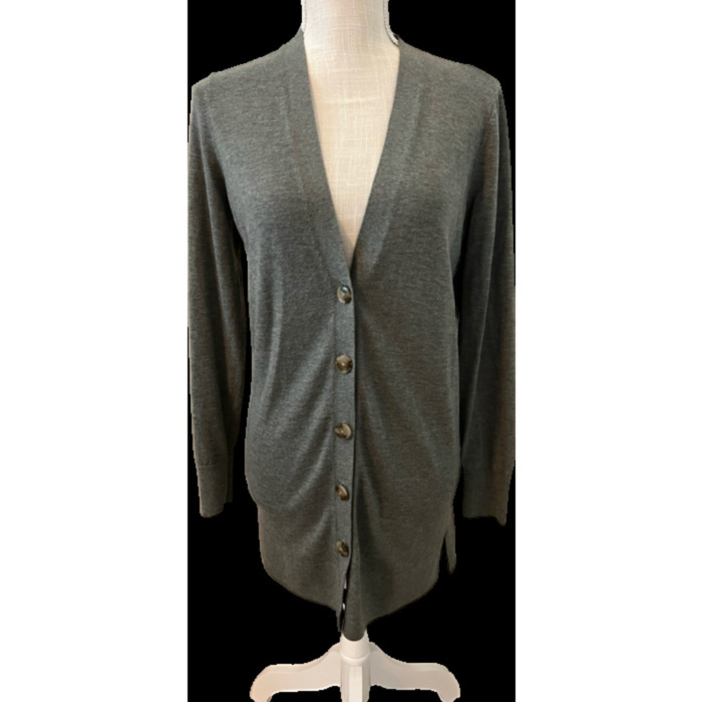 Olive Long Sleeve Solid Cardigan Fashion Wear